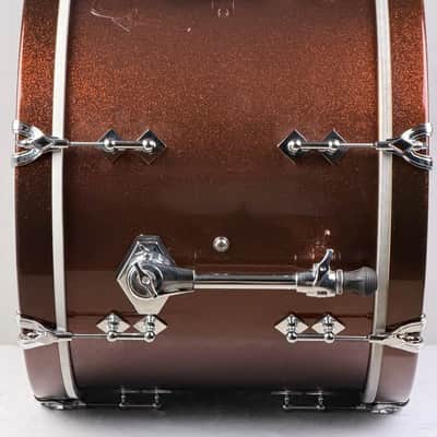 Craviotto 20/12/14/5.5x14" Solid Poplar Shell Drum Set - Copper Sparkle Lacquer image 8
