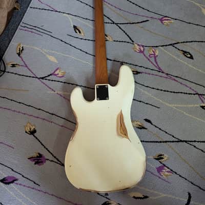 Custom Fender Squier Precision P Bass w/ EMG Geezer Butler Signature Pickups image 6