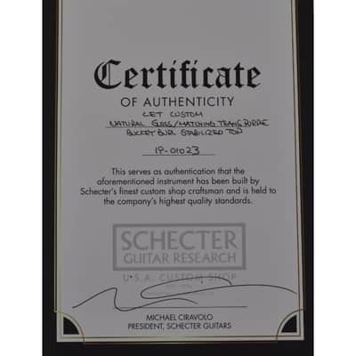 Schecter CET Custom USA Masterwork Guitar with Buckeye Burl Stabilized Top image 16