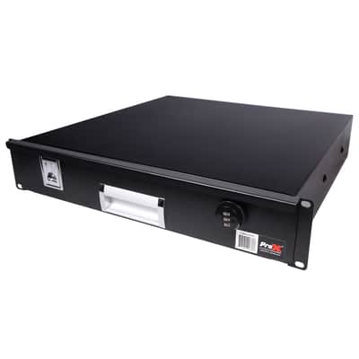 Prox 2 Space Deep Rack Drawer with Lock & Key For ATA Rack Road Cases image 1