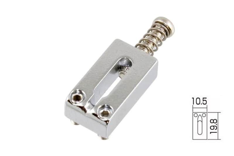 Allparts BP-0127-010 RECTANGULAR BRIDGE SADDLES FOR STRATOCASTER Chrome image 1