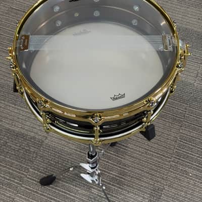 LUDWIG LB416BT-B 14X5 BLACK BEAUTY SNARE DRUM BRASS TRIM B STOCK image 6