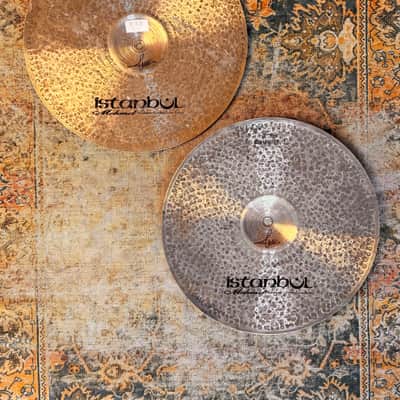 Ultra Dark Pre Aged ISTANBUL Mehmet 15” Sahra Hihats 1132 1272 g Immaculate Low Pitched image 2