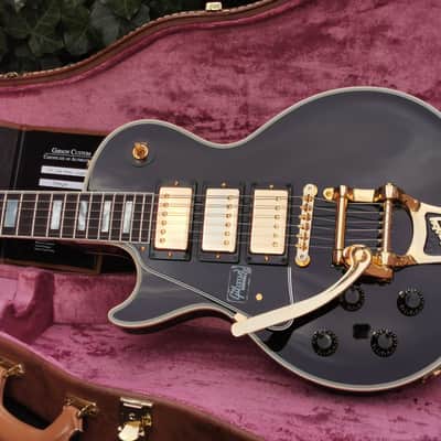 Gibson Les Paul Custom 1957 Historic 3 Pick-Ups Bigsby Lefty 2019 Ebony LH Lefthand Black Beauty image 1