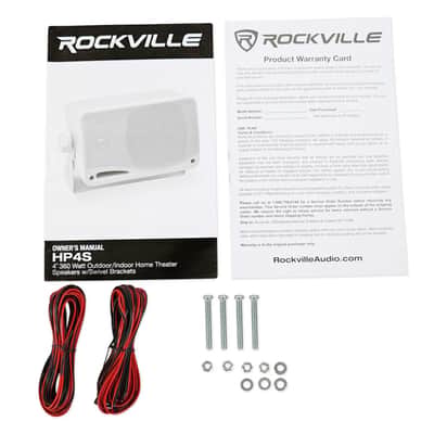 Pair Rockville HP4S 4" Outdoor/ Indoor Home Theater Speakers w/ Swivel Bracket image 7