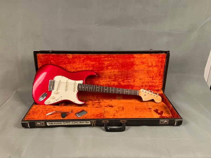 Vintage 1966 Fender Strat – Rare Candy Apple Red – All Original, Excellent+ image 1