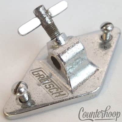 Gretsch Floor Tom Drum Leg Mount/Bass Cymbal L-Arm RB Chrome Diamond Bracket USA image 2