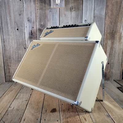 Fender Bandmaster Head and Cabinet 1963 Smooth White Tolex Original Covers Near Mint - White image 4