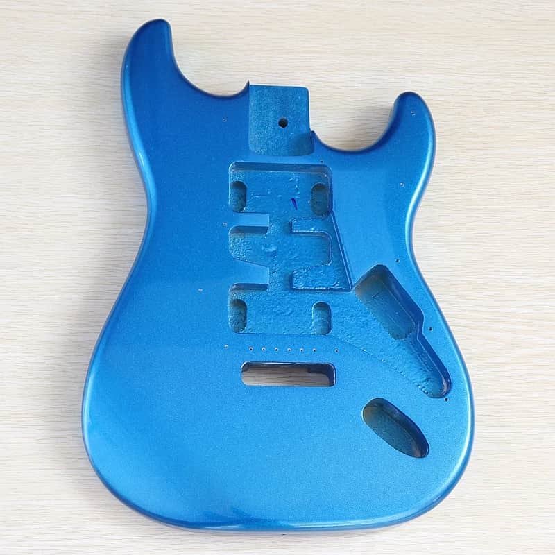 Metallic Blue Guitar Strat Style Poplar Wood Body image 1