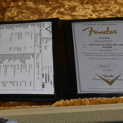 Fender Custom Shop Stratocaster 1962 Vintage Custom MPL TCP 3TSB image 16