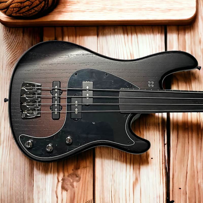 Sandberg SUPERLIGHT(6.9 Lbs) Lionel P/J FRETLESS Short Scale, Brown Burst/Pau Ferro *Similar On Order, ETA June 2027 image 1