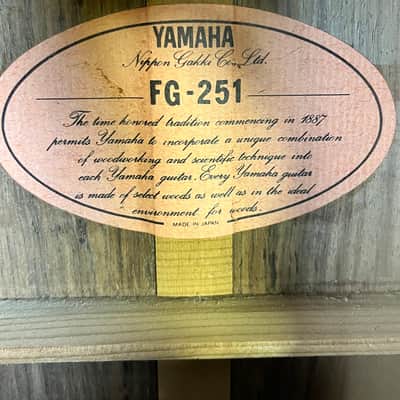 Yamaha FG-251 MIJ Vintage Japan Orange Label Domestic Model image 5