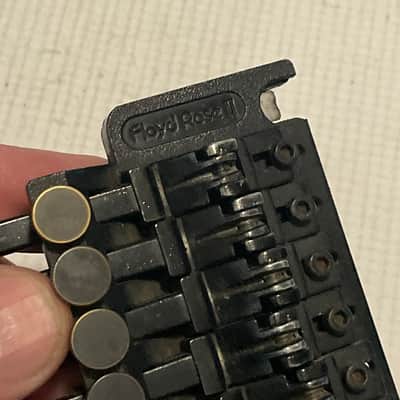 1980's Kramer Model Guitars Black Floyd Rose II Licensed Tremolo Guitar Bridge image 14