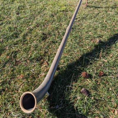 Carbon Fiber Swiss Alphorn (Alpenhorn) in F Made in USA 12 feet long, w/Bag and Mouthpiece image 5