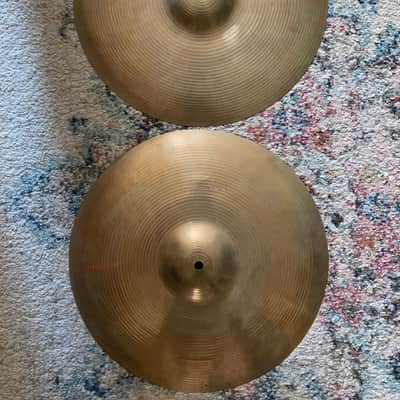 Vintage Swiss made Paiste mod. 602 Formula 14" Hand made Hi-Hats cymbal pair 1965-1975 jazz rock image 2