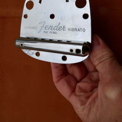 Fender Mustang Tailpiece 1965 - Nickle "Pat Pend" Nice image 3