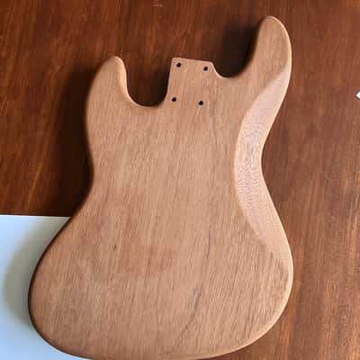 high end Offset Bass Body Unfinished Deep Curly Maple Top / Walnut Accent/ Solid One-piece Mahogany Back- limited Luthier Supply R2 image 11