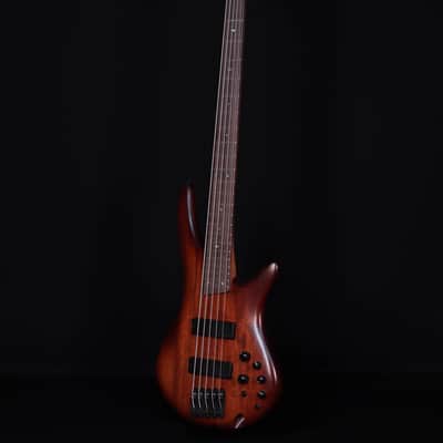 Ibanez SR505AMHL 5-String Bass, Mahogany Brown Burst Low Gloss image 6