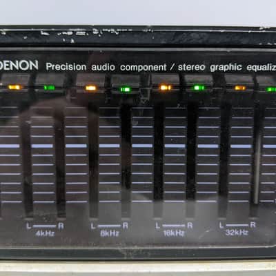 Rare Denon DE-70 Dual 12 Band Stereo Graphic Equalizer MIJ 1980's Black image 9