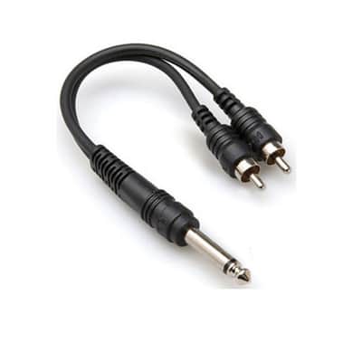 Hosa YPR124 YPR124 1/4" TS to Dual RCA - 6"