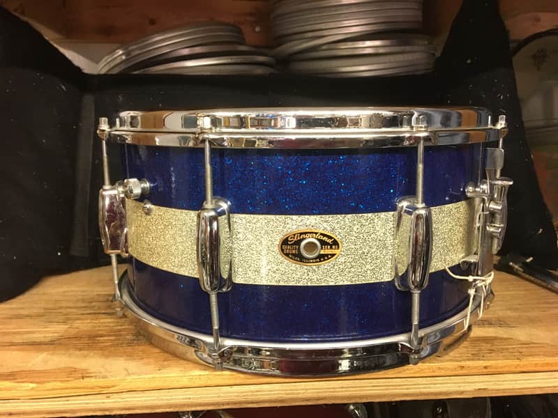 Slingerland 3 Ply 1964 Blue Silver Sparkle Duco image 1