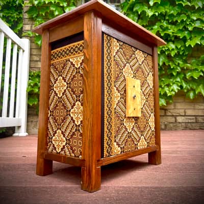 Rotary Connection Loaded 1x12 pine/plywood closed/semi open/open optional guitar speaker cabinet! Great sounding vintage Pyle inside. Handmade. Unique vintage styling and grill cloth. Switch craft jack. 2026 - Wood image 10
