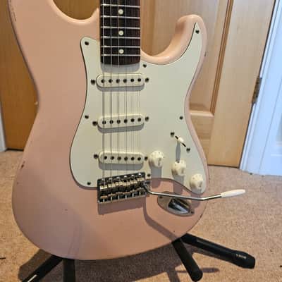 Haar Trad S Custom Shop Relic Stratocaster in shell pink w/Amber pickups image 5