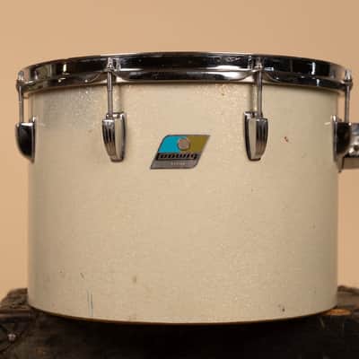 1970s Ludwig 10x14 Silver Sparkle Concert Tom image 1
