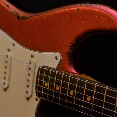 Fender Stratocaster Relic 2019 Custom Red Sparkle Lollar Blondes image 16