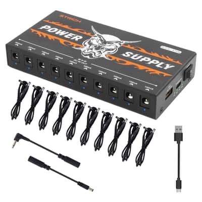 New STRICH SPS-40B Pedal Power Supply with Built-in 10000mAh Battery for Guitar Bass