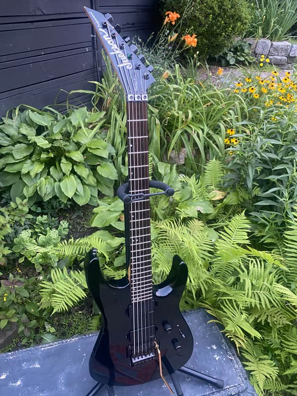 Jackson Professional Dinky Reverse MIJ Schaller Floyd Rose and EMG Pickups 90’s Black Japanese Vintage Super Strat Guitar ESP MII and Jackson Soloist Killer. image 1