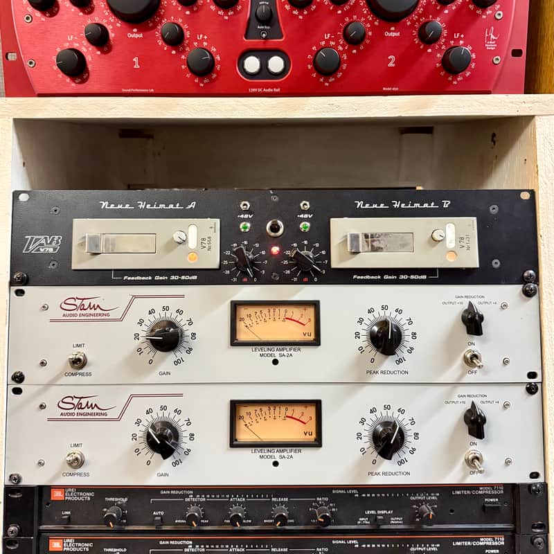 Telefunken V78 tube microphone preamplifier stereo rack c 1960 TAB Siemens maihak v72 v76 image 1