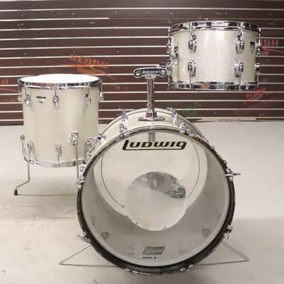 Ludwig Standard 3pc Drum Kit Set Silver Mist Vintage 1960's 20/14/12"