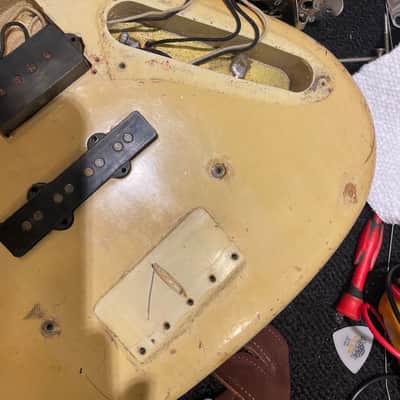 Fender Jazz Bass Olympic White 1964 - John Oates image 14