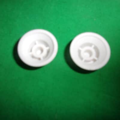 New Lot of 2 White Hat Knobs gold numbers for Volume + Tone Controls fits Strat electric guitars image 2