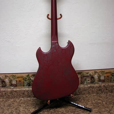 Kay Vanguard 1963 Blood red, Fire yellow, snakeskin image 6