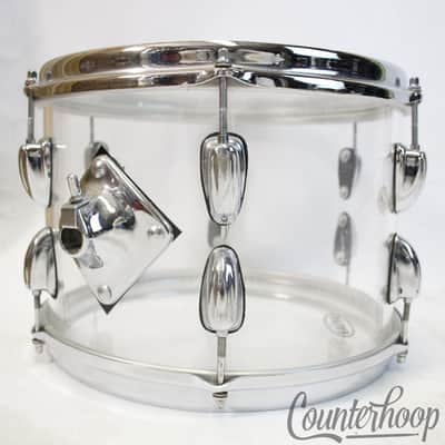 Slingerland 12x8"Phantom Acrylic Vistalite Tom Drum Vintage 70s Niles Sound King image 7