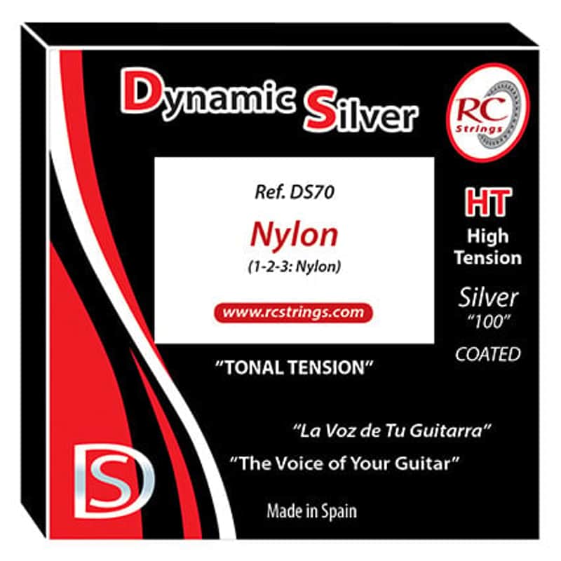 RC STRINGS DS70 Dynamic Silver Nylon HT Corde per Chitarra Classica image 1