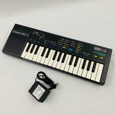 Casio SK-1 32-Key Sampling Keyboard 1986 Black image 1