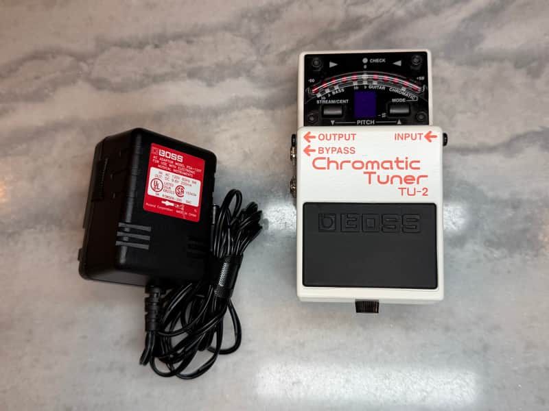 Boss TU-2 Chromatic Tuner with AC Adapter. Guitar Bass Pedal Tuner image 1
