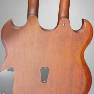 Dean Gran Sport Double Neck Worn Brown image 3