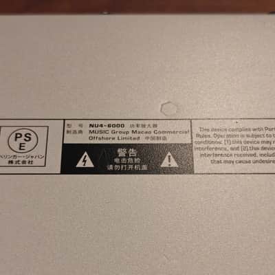 Behringer iNUKE NU4-6000 Power Amplifier 6000 Watt 4-Channel Amp Pro Audio Sound image 5