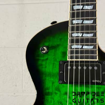 ESP USA Eclipse Electric Guitar w/ Case-Dark Green Sunburst image 5