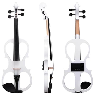 Cxxss 4/4 Violin Electric Violin(right hand)white-US image 4