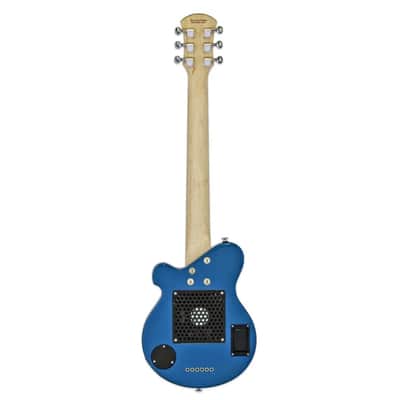 Pignose PGG-200-MBL Basswood Body Bolt-On Maple Neck Mini/Travel Built-In Amp 6-String Electric Guitar w/Gig Bag image 3