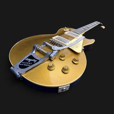 Gibson Custom Shop M2M 1957 Les Paul Goldtop Darkback Reissue • Murphy Lab Heavy Aged • Bigsby • Lower Logo • Aged Case 2024 - Double Gold image 14