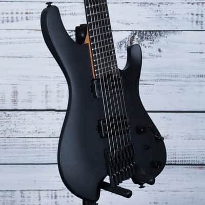 Ibanez QX527 Q Standard Headless 7-String Electric Guitar w/Bag | Weathered Black image 4