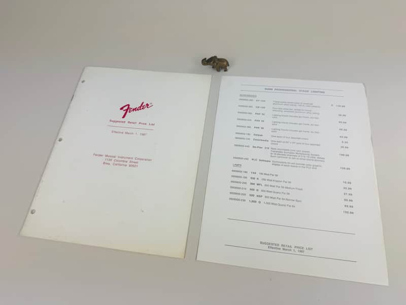 Fender & Sunn Suggested Retail Price List Set 1987 image 1