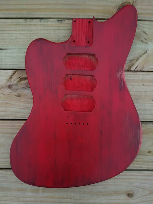Farris Built™ Custom HHH Jazzmaster Body Trans Red Relic Left Handed image 1
