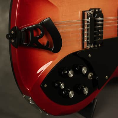 1995 Rickenbacker 360/12 string BT Fireglo w/BLACK hardware + binding!!! image 12